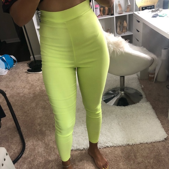 Windsor Pants & Jumpsuits Neon Yellow Pants Poshmark